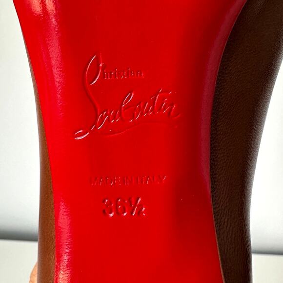 Christian Louboutin Nappa Leather Almond Toe 100mm Heels Pumps 36.5 - Picture 14 of 16